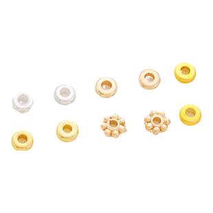 14K包金哑金18K扁平隔片垫片串珠隔珠手工diy手链项链首饰品材料