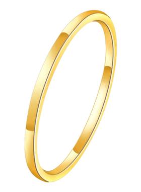 韩版18k玫瑰金简约超细戒指