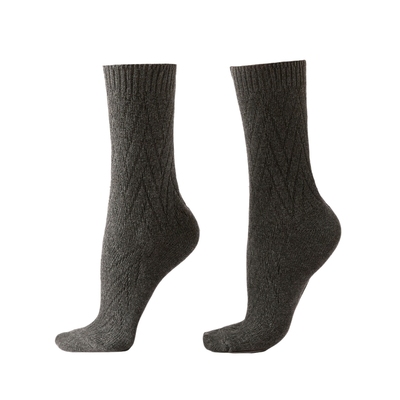 CALZEDONIA卡泽意袜25秋冬新女士休闲舒适人字纹短袜中筒袜DC0592