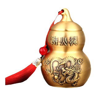 灵机麦玲玲2026马年避火龙瓶厨房西北角五色土五帝辟黄铜客厅摆件