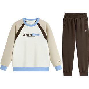 安踏儿童男女童针织运动套2026春新款舒适亲肤中大童卫衣卫裤套装