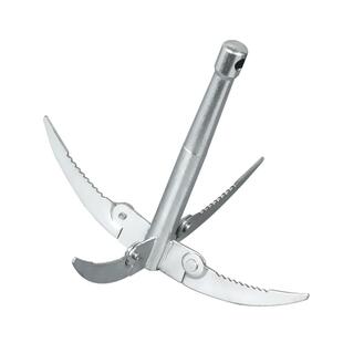 钓鱼水草锚刀大号加长加厚不锈钢割草刀野钓防挂底除草锚刀拉草器