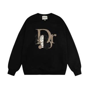 BAIRBAOLIY时尚哆啦A梦联名烫钻秋冬卫衣新款潮流百搭男女同款