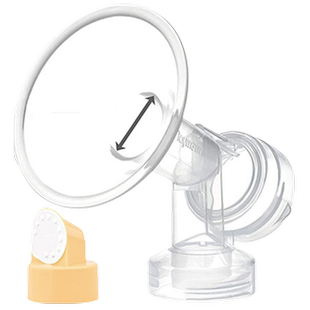 maymom标口连体喇叭罩黄阀白片美德乐丝韵心韵吸奶器配件大小尺寸