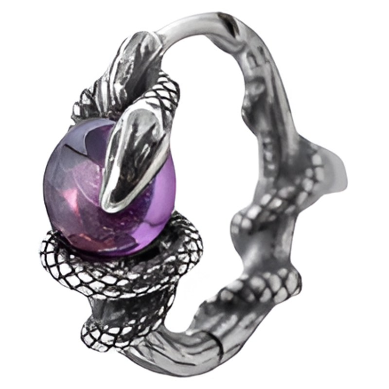 纯银养耳洞原创蛇耳扣斯莱特林耳环小众设计中性酷潮耳钉睡觉免摘