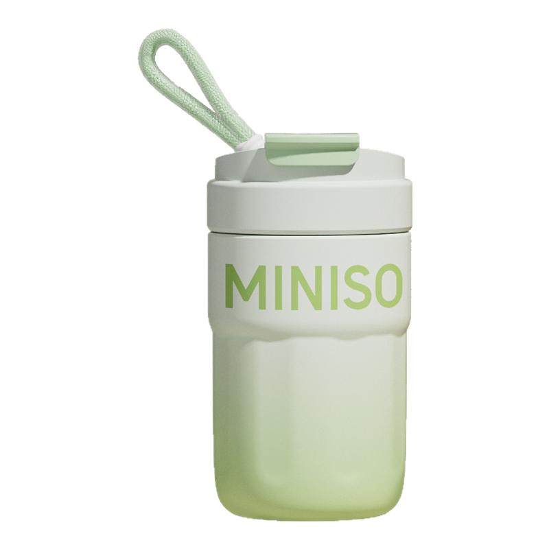 名创优品保温杯陶瓷覆层高颜值咖啡杯25新款水杯女316L吸管杯子男