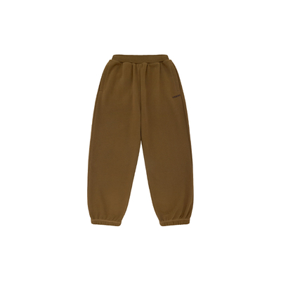 VISION KIDS 美式复古宽松抓绒运动卫裤抽绳束脚长裤男女童装秋冬