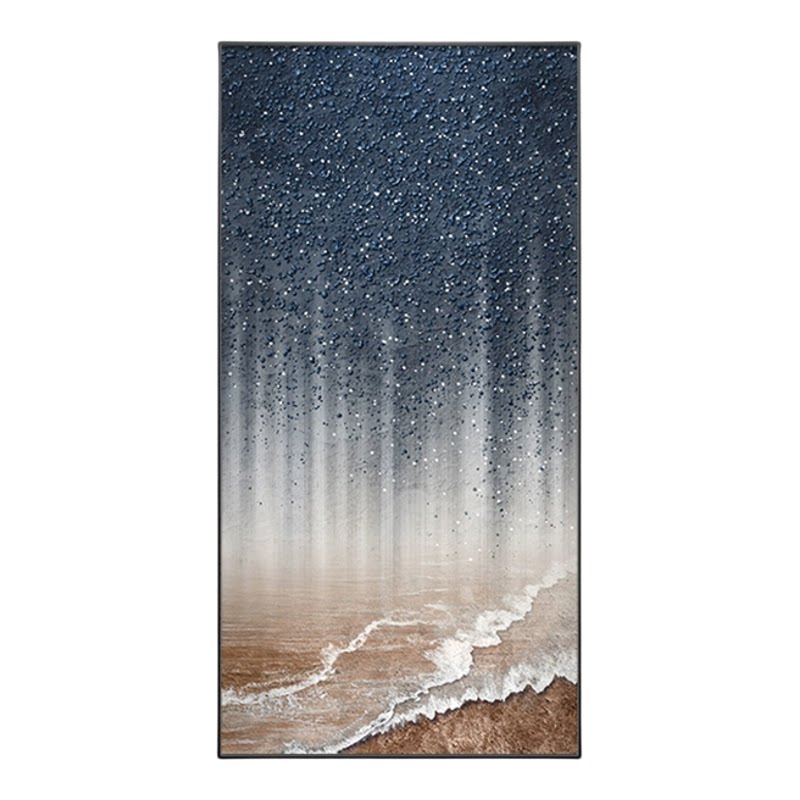 大芬村手绘星空轻奢玄关客厅油画