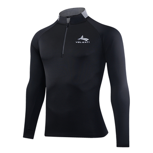 沃兰迪跑步运动长袖T恤体育生田径训练服马拉松速干上衣秋冬男女