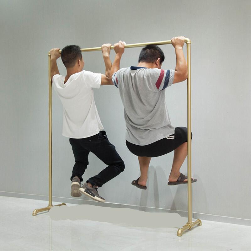 晾衣架落地阳台钢管单杆式家用挂衣架飘窗卧室外宿舍凉晒被衣服架