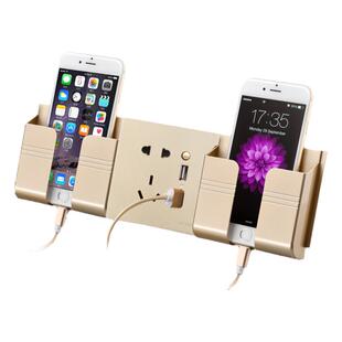 86型香槟金墙壁5五孔双usb带开关插座面板手机支架充电电源插套餐