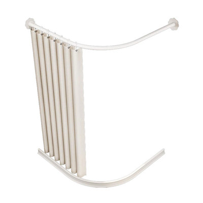 浴帘浴室弧形防水免打孔干湿分离