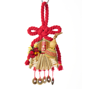 乔迁之喜装饰挂件门把手万字结簸箕挂饰新居布置搬家入宅仪式用品