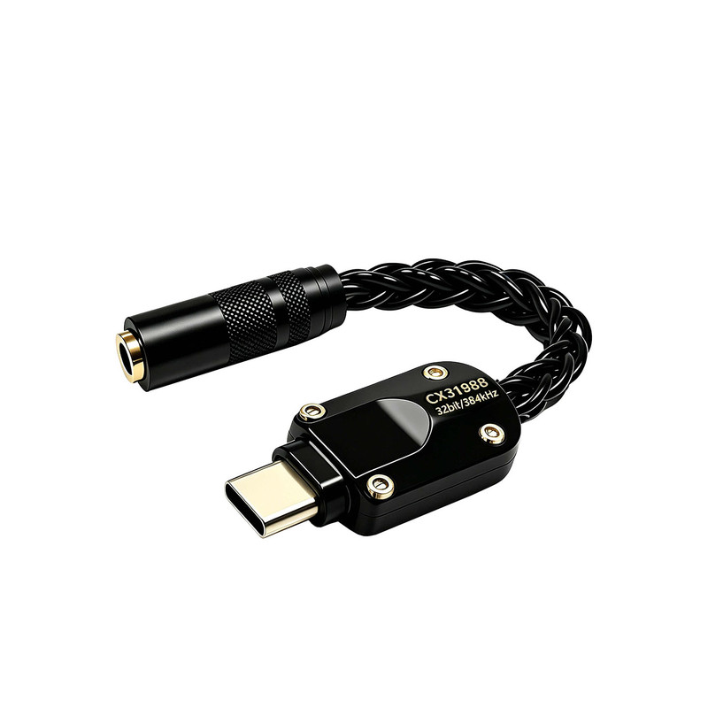 畅圣CX31993耳机转接头小尾巴解码耳放线双芯DAC手机转接线HIFI