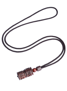 男女小叶紫檀六字真言转运珠吊坠