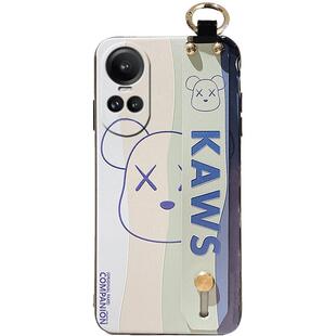 适用OPPORENO10PRO国际版保护套RENO14F卡通腕带RENO11F海外A79挂绳A78磨砂A60浮雕15全包边RENO13F 5G防摔