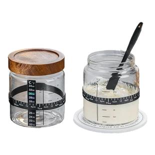 酵种培养皿鲁邦波兰种发酵罐天然酵母玻璃密封储物罐刻度瓶子1L量