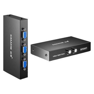 山泽vga切换器二进一出两台电脑共用一个显示器台式笔记本一拖二