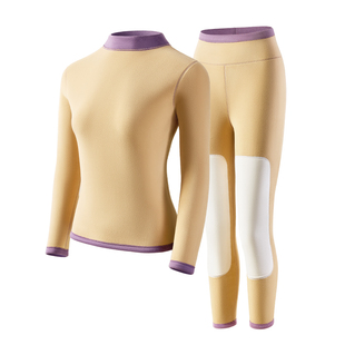 猫人中领保暖内衣女士加厚加绒冬季发热抗寒2025新款半高领女套装