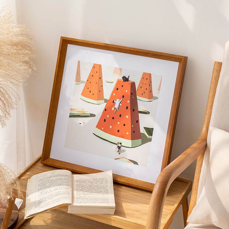 正方形相框实木国画框挂装裱50画框框字任意尺寸书法墙38外画框