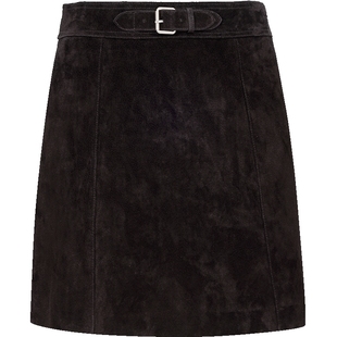 Vero Moda皮裙2025冬季新款美拉德高腰A字短裙气质优雅325411001