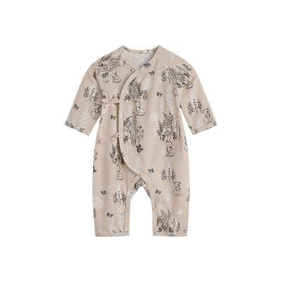 面料巨柔软新生儿A类纯棉连体衣