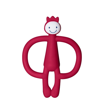 马博士婴儿红猴子牙胶牙刷二合一3-6个月