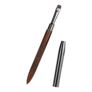 日式专业底胶笔刷短毛小方圆光疗笔檀木建构涂刷笔美甲店专用工具