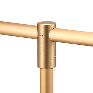 18mm铝合金圆管金色置物架极简吊架书架红酒柜11mm黑色立柱展示架