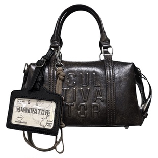 Cultivator原创小众复古百搭美拉德卡套斜挎波士顿枕头包2024冬新