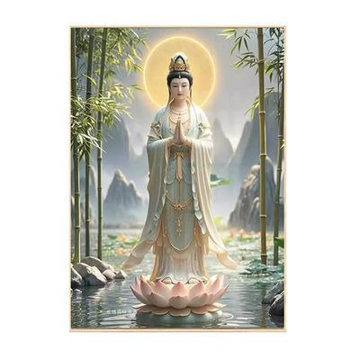 观音菩萨像钻石画方钻满钻十字绣