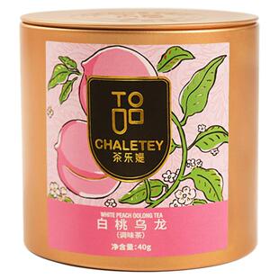 茶乐媞蜜桃白桃乌龙调味花果茶桃香四溢冷泡下午茶节日伴手礼罐