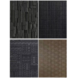 森境密度板肌理板浮雕装饰板定制海洋板背景墙半透漆护墙板木饰面