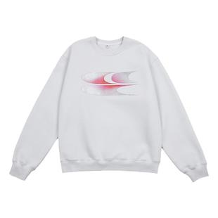 CryingCenter 渐变粉银3clogo宽松圆领长袖加绒卫衣 哭喊中心