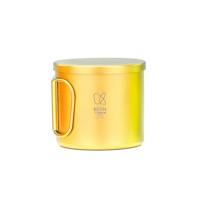 KEITH炫彩纯钛杯轻量折叠把手