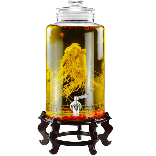 泡酒玻璃瓶带龙头10斤装20斤家用高档人参密封药酒坛子专用酿酒罐