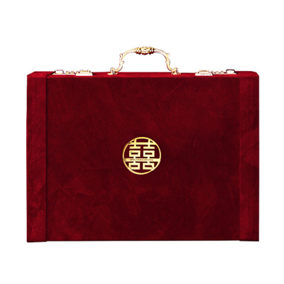 订婚彩礼现金礼盒结婚木质礼金箱