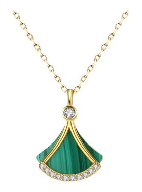 孔雀石项链纯银新品特价买贵就退