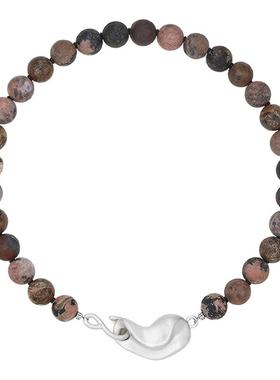 【灵感搭配】AUM噢姆2026年春季新款黑粉撞色休闲蔷薇辉石项链女