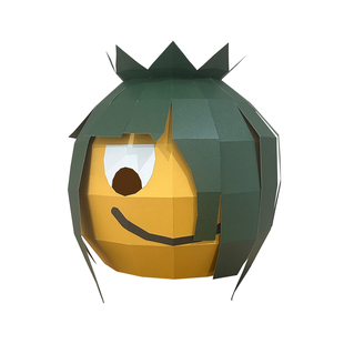 万圣节搞笑杀马特全脸面具男网红表情包个性搞怪绿头发非主流头套