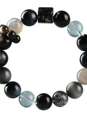 绣罗晶玄曜承财黑发晶好运手链