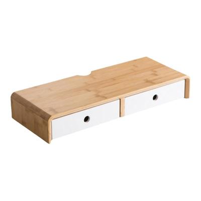 办公室电脑抬高架置物架带抽屉