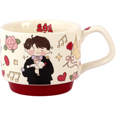 新婚订婚对杯情侣陶瓷马克杯子