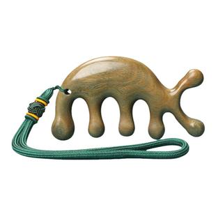 小李子天然正品按摩梳女头部经络疏通神器檀木头疗大齿宽齿经络梳