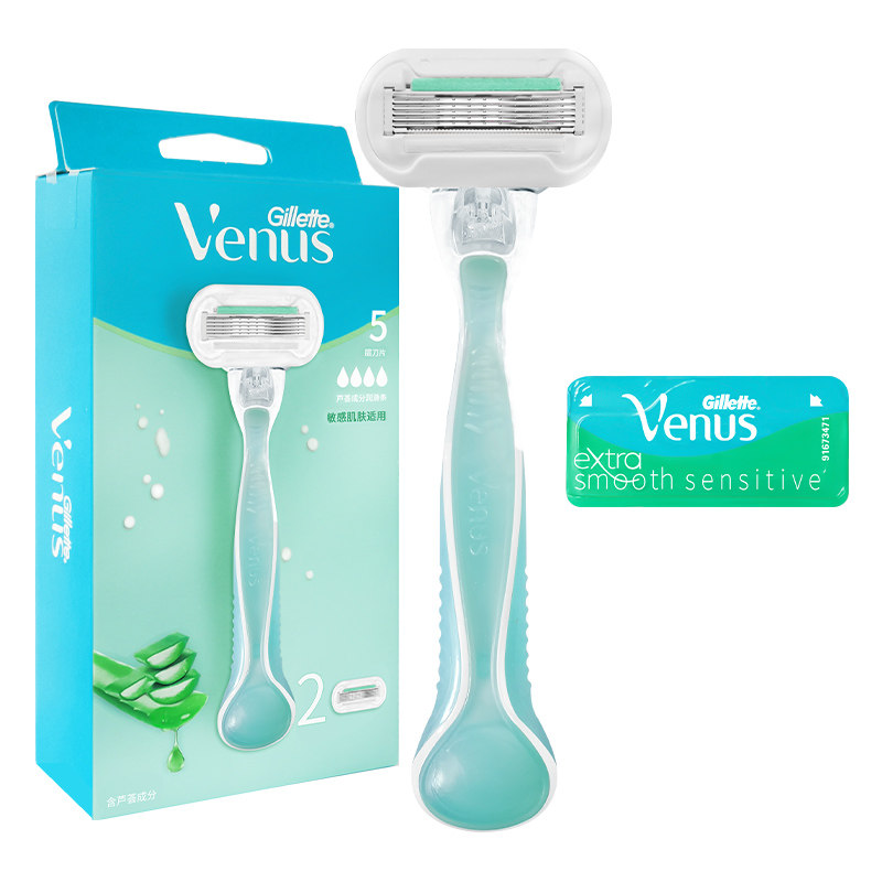 吉列venus敏感肌芦荟除毛刀吉列剃须刀女士私处腋毛手动刮毛器