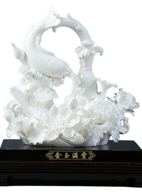 金玉满堂陶瓷花摆件客厅玄关电视