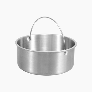 空气炸锅必备304不锈钢圆形烤碗带提手家用食品级小蒸菜蒸蛋碗