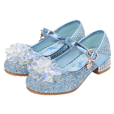 女童高跟鞋春秋新款儿童水晶鞋