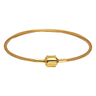 金色钢丝手链绳穿黄金3D珠编织手绳串珠搭配饰品替换男女DIY手链