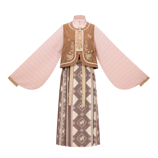 花朝记｜云枝｜明制汉服元素比甲立领衫中长马面裙绣花通勤日常风